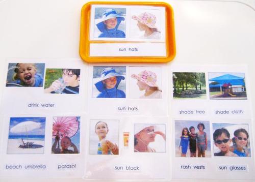 6-subject SUN PROTECTION in 3-part cards