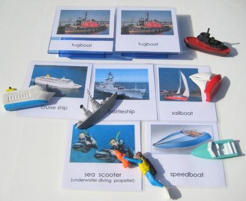 6-subject IN THE WATER, Set # 2, & matching 3-part cards