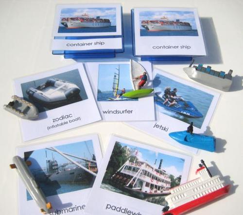 6-subject IN THE WATER, Set #1, & matching 3-part cards