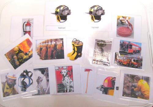 Full 14-subject set of FIREFIGHTERS in 3-part cards