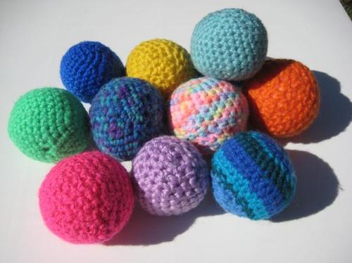 One HAND-CROCHETED BALL