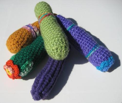 One CROCHETED  FINGER 'RATTLE'