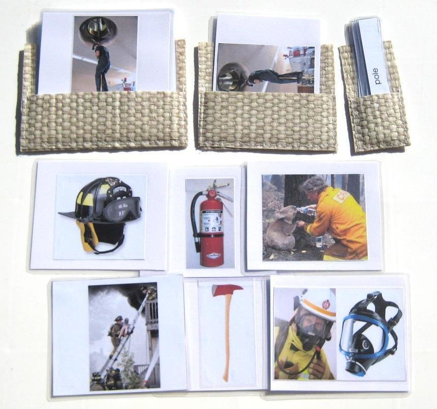 7 FIREFIGHTERS on 3-part cards, SET #1