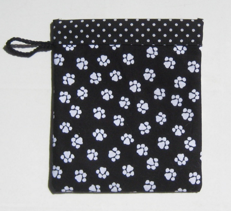 FABRIC SNAP BAG for DOGS in black
