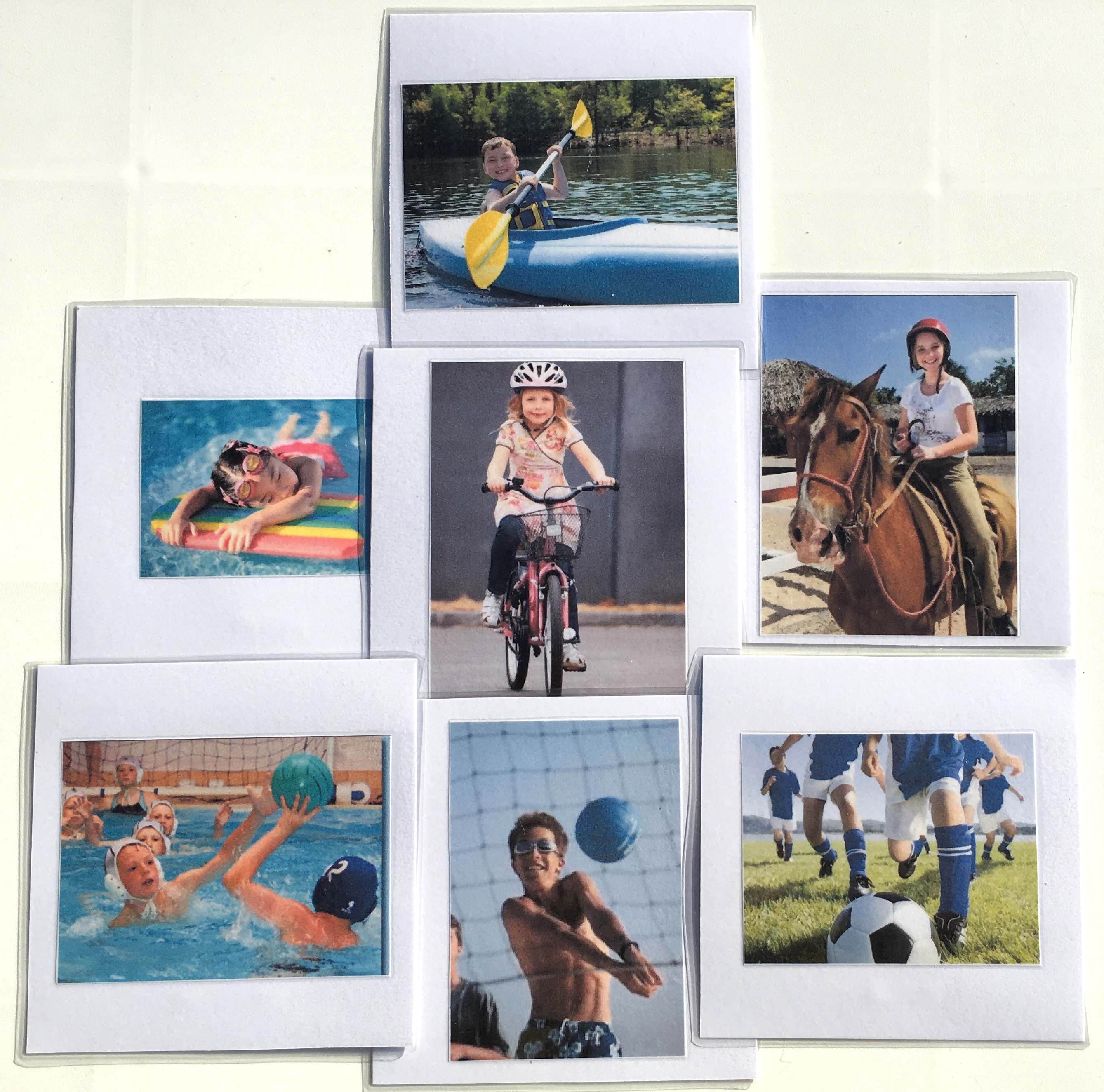 7-card CHILDREN IN SPORTING ACTIVITIES, Set #3
