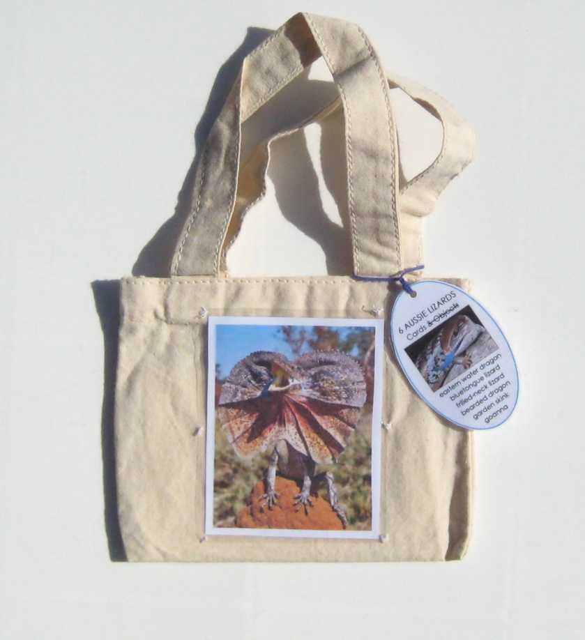 6 AUSSIE LIZARDS cards only in Tote Bag