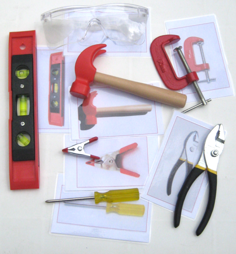 WORKBENCH B, 7 TOOLS & matching cards + 20 additional pieces — view 3
