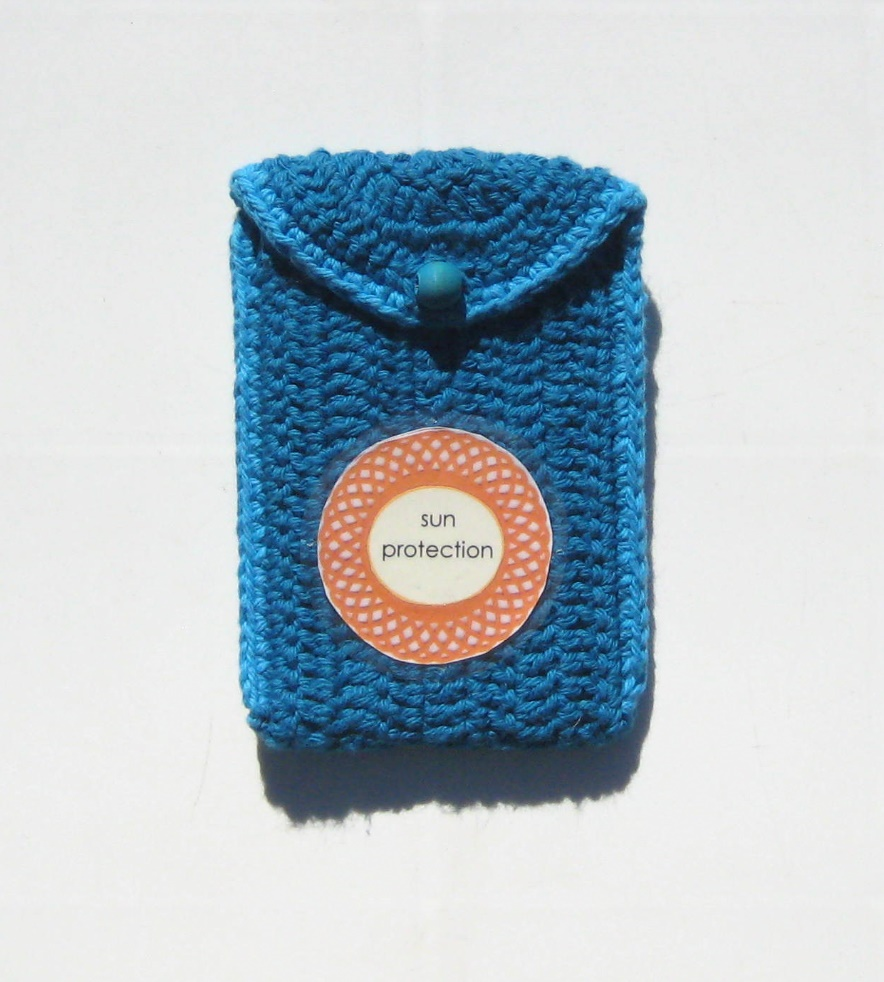 CROCHETED POUCH #2 for SUN PROTECTION