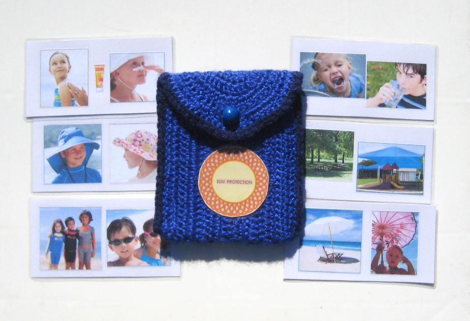 CROCHETED POUCH #4 for SUN PROTECTION