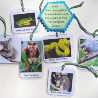 6 AUSSIE ANIMAL HANGING CARDS