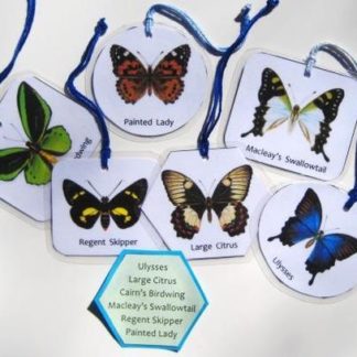 6 BUTTERFLIES of AUSTRALIA HANGING CARDS