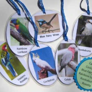 6 BIRDS of AUSTRALIA HANGING CARDS