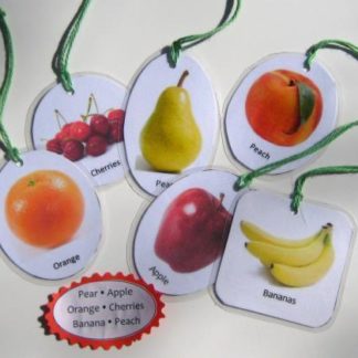 6 TREE FRUIT HANGING CARDS, Set # 1