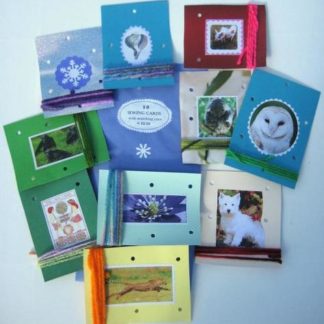 10 Multi-Themed SEWING CARDS & Matching Yarn