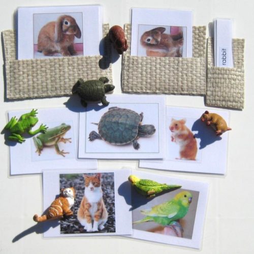 6 PETS & matching 3-part cards, Set 1