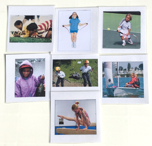 7-card CHILDREN IN SPORTING ACTIVITIES, Set #2