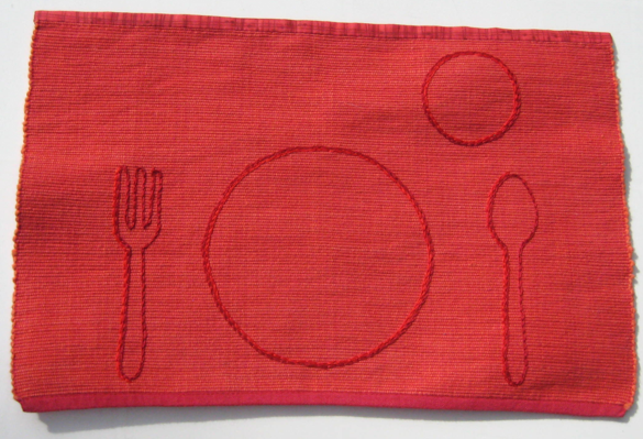 PLACEMATS, Set of 2 in Red