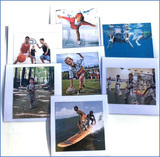 7-card CHILDREN IN SPORTING ACTIVITIES, Set #1