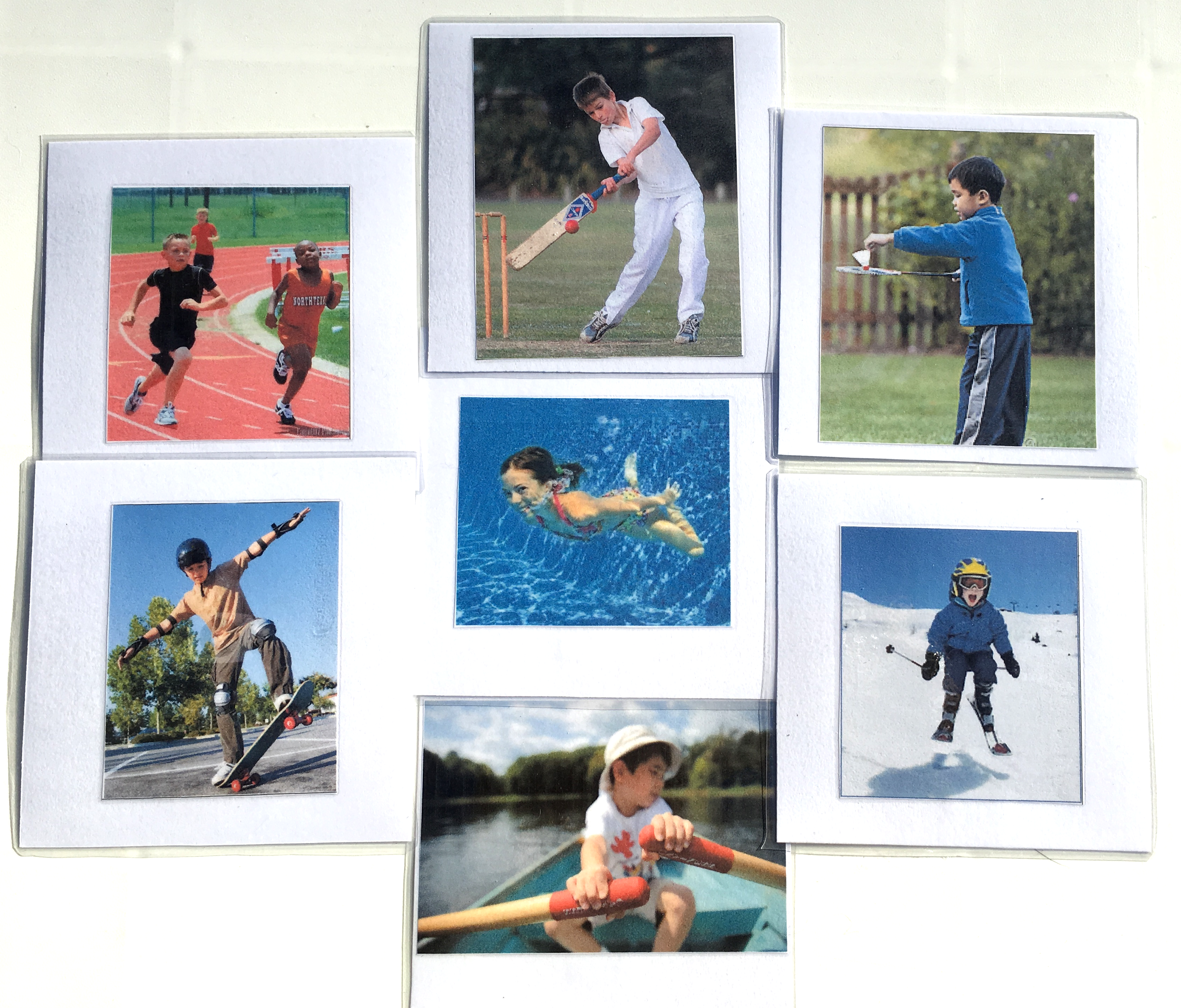7-card CHILDREN IN SPORTING ACTIVITIES, Set #4